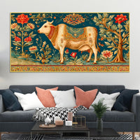 Traditional Pichwai Cow Canvas Painting | Traditional Indian Wall Art