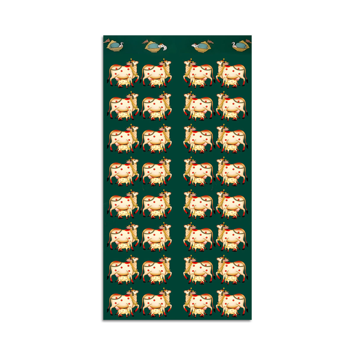 Traditional Pichwai Cow Canvas Wall Art | Ethnic Indian Décor Painting