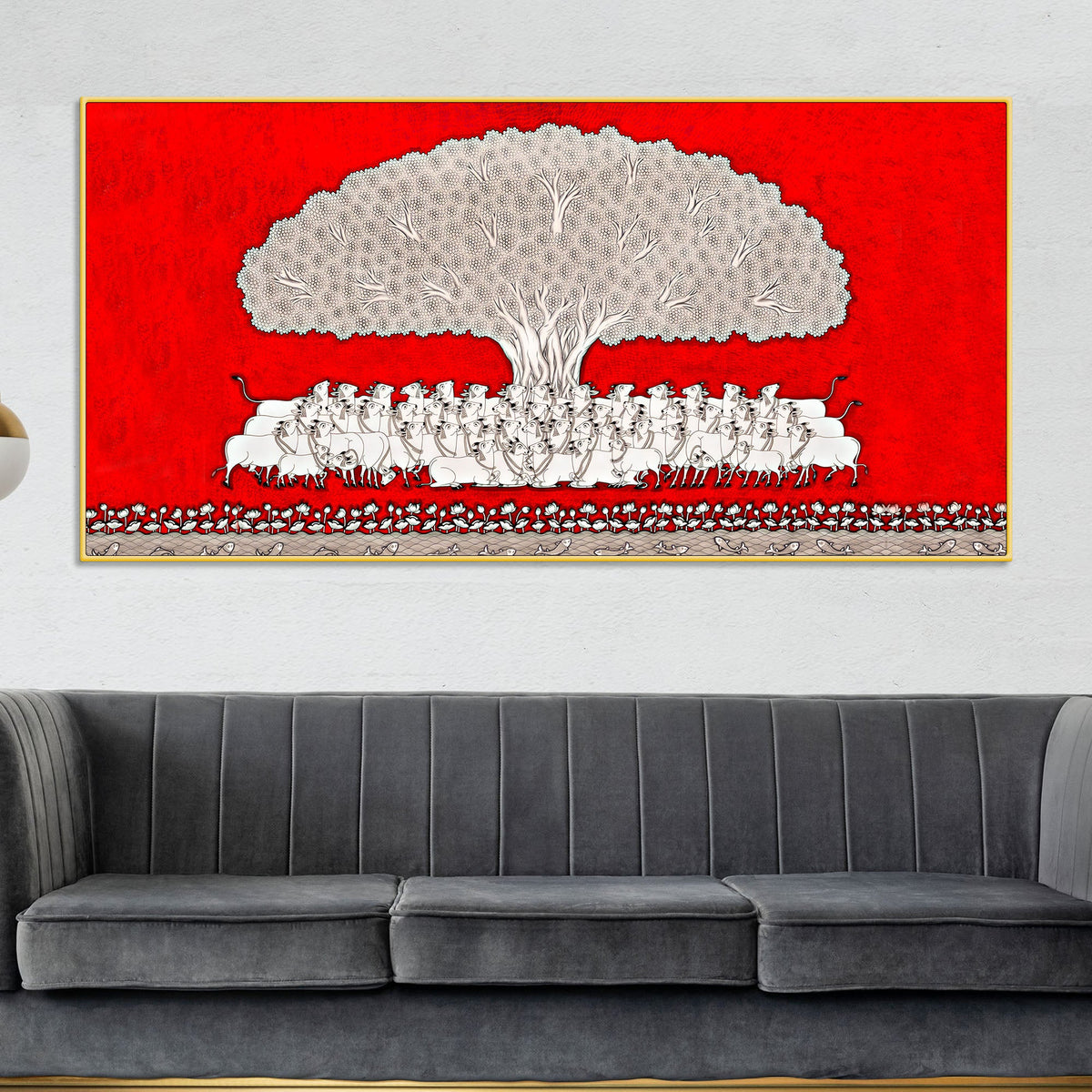 Traditional Pichwai Cow Theme Painting | Indian Wall Decor