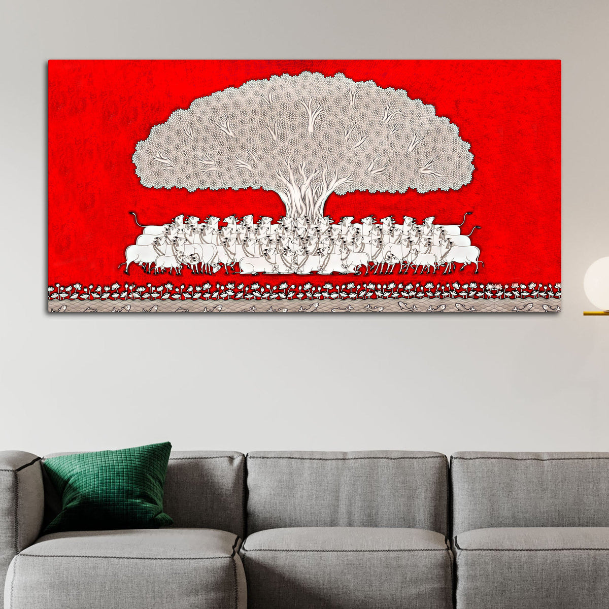 Traditional Pichwai Cow Theme Painting | Indian Wall Decor