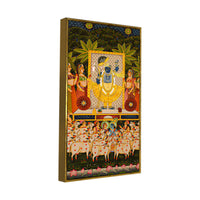 Traditional Pichwai Shrinathji Canvas Wall Painting | Living Room Spiritual Decor