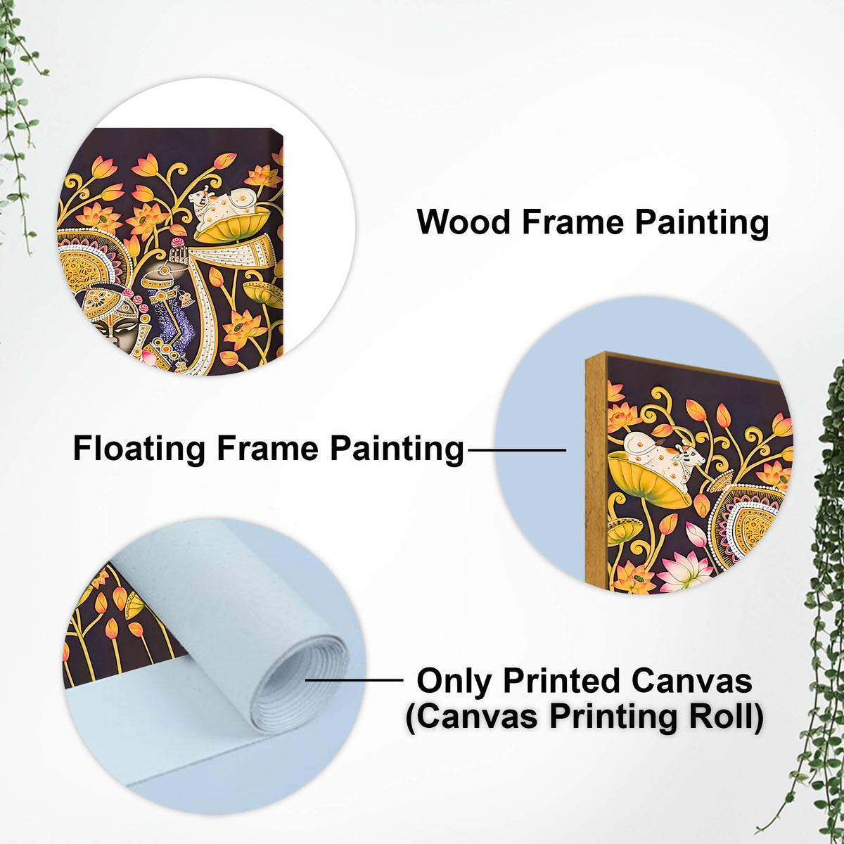 Traditional Shreenathji Canvas Wall Painting | Luxury Religious Decor