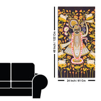 Traditional Shreenathji Canvas Wall Painting | Luxury Religious Decor