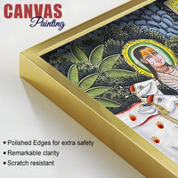 Traditional Shreenathji Temple Scene Pichwai Canvas Wall Painting