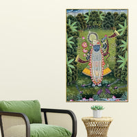 Traditional Shrinathji Pichwai Art Canvas Painting | Spiritual Wall Décor