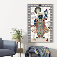 Traditional Shrinathji Pichwai Canvas Painting | Indian Spiritual Wall Décor