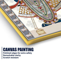 Traditional Shrinathji Pichwai Canvas Painting | Indian Spiritual Wall Décor