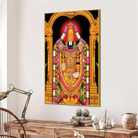 Traditional Tirupati Balaji Canvas Painting | Religious Décor