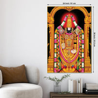 Traditional Tirupati Balaji Canvas Painting | Religious Décor