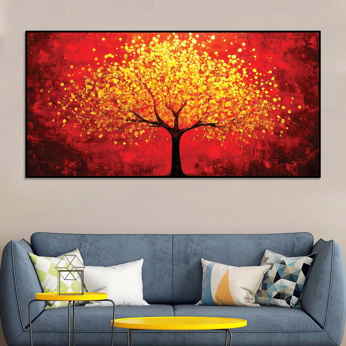 Tree Abstract Canvas Painting for Home & Office Decor