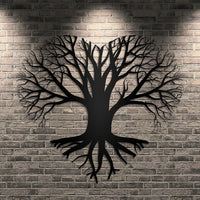 Tree of Life Heart Shape Design Metal Wall Art Decor