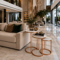 Trio Copper Premium Coffee Tables Set of 3