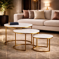 Trio Golden Premium Coffee Tables Set of 3