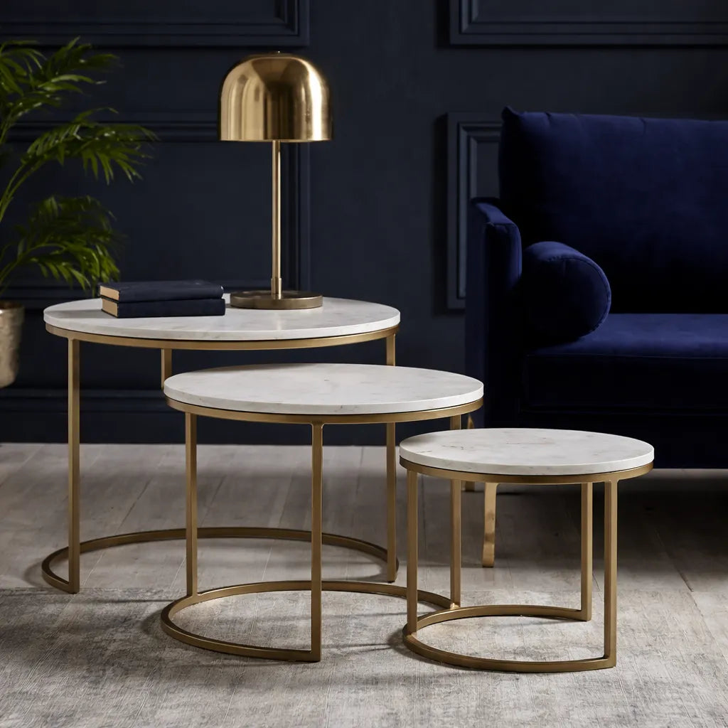 Trio Golden Premium Coffee Tables Set of 3