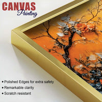 Two Marvellous Peacock Under a Golden Sky Canvas Wall Painting