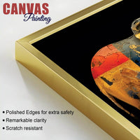 Two Sophisticated Golden Elephant Premium Canvas Wall Painting