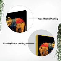 Two Sophisticated Golden Elephant Premium Canvas Wall Painting