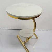 Two-Tier Stylish Round Contemporary Side Table