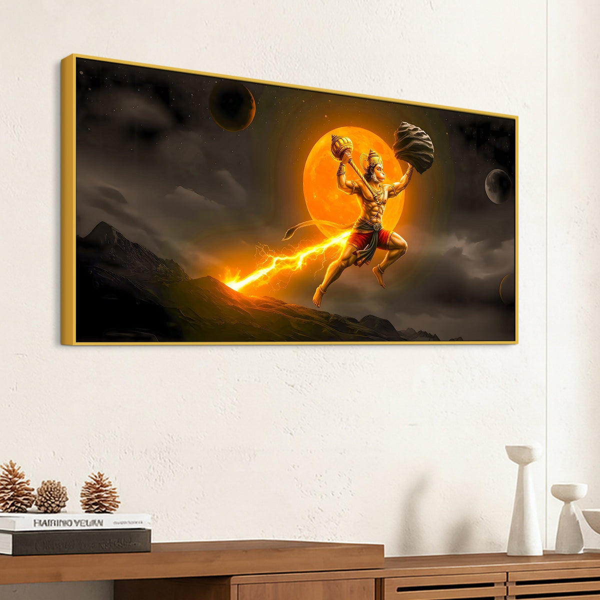 Veer Hanuman Ji Canvas Painting for Home