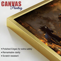 Velocious Running Black Horses Abstract Canvas Wall Painting