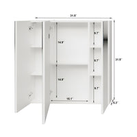 Vertical LED Light Mirror Cabinet with Touch Sensor & Soft Close Doors