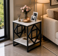 2-Tier Square Shape Modern Designer End Side Table