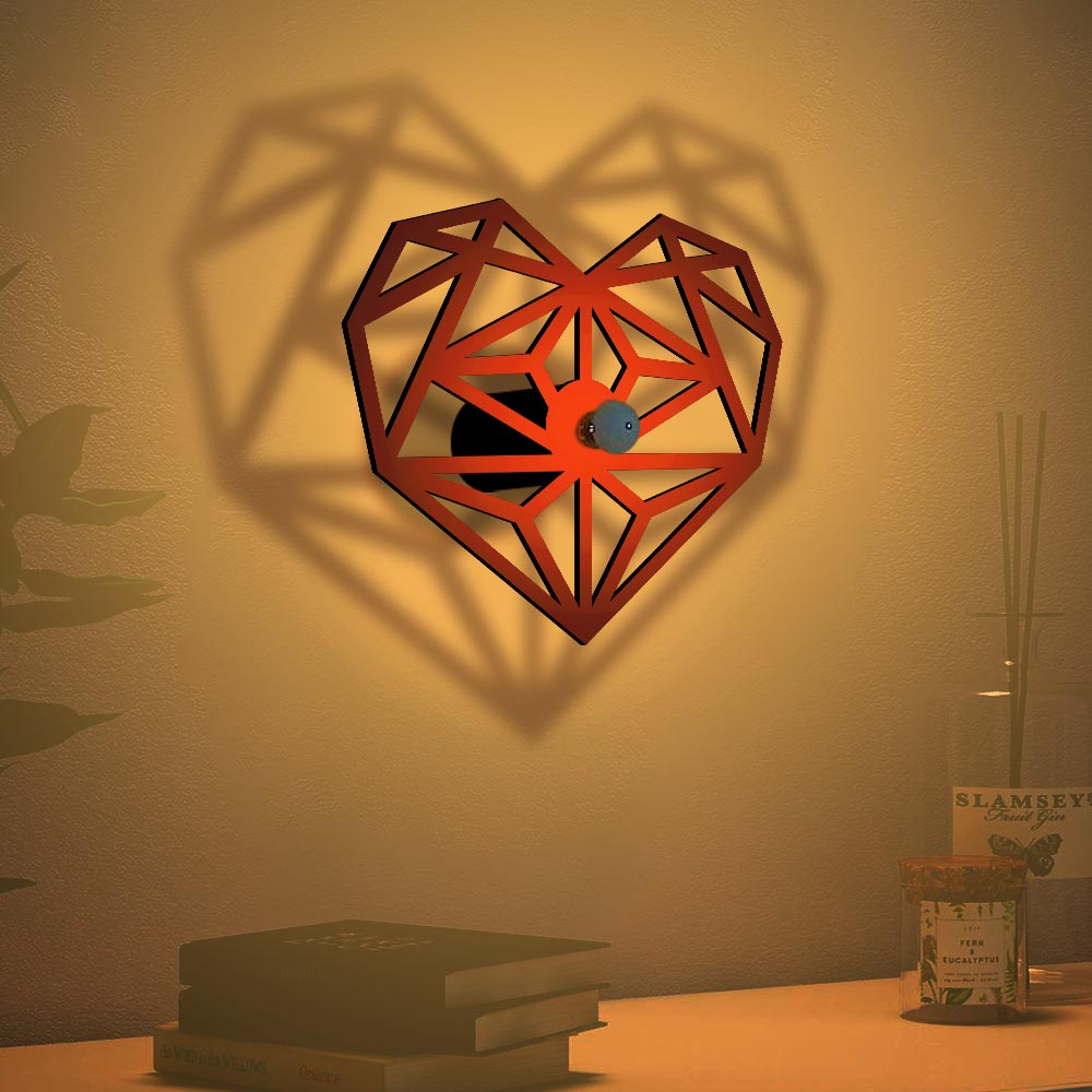 3D heart Shape Design Shadow Lamp