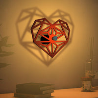 3D heart Shape Design Shadow Lamp