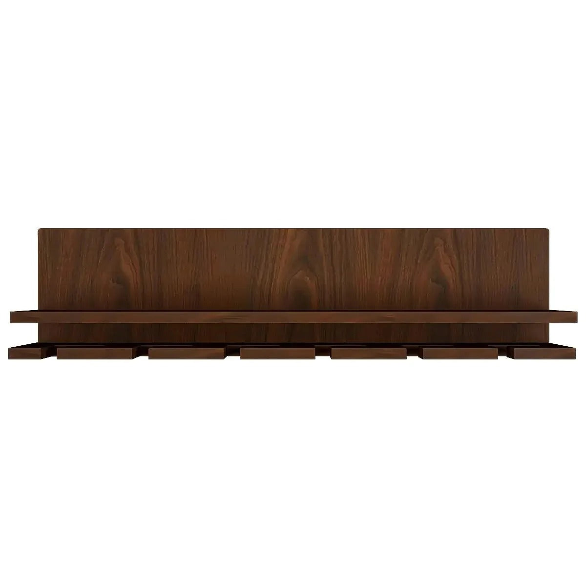 Aesthetic Backlit Look MDF Mini Bar Shelf in Walnut Finish