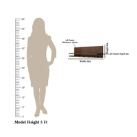 Aesthetic Backlit Look MDF Mini Bar Shelf in Walnut Finish