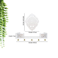 Aesthetic Designer  Wall Hanging Wooden Temple/ Pooja Mandir Design with Shelf, White Color