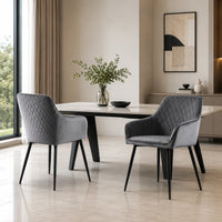 Artistic Classic Grey Diamond Cut Velvet Sofa Lounge Chair