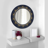 Beautiful Flower Designer Pattern Printed Acrylic Wall Mirror