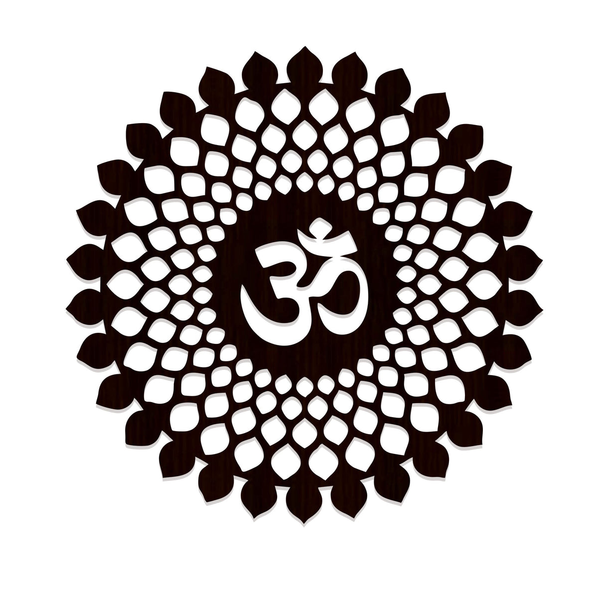 Beautiful OM Mandala Backlit with LED Wooden Wall Hanging