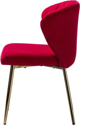 Beautiful Red Velvet Tufted Luxury Lounge Chair