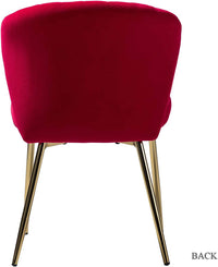 Beautiful Red Velvet Tufted Luxury Lounge Chair
