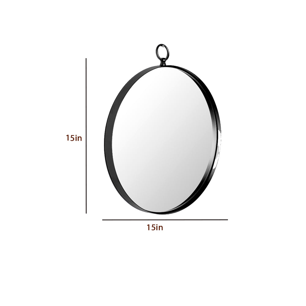 Black Framed Designer Metal Wall Mirror