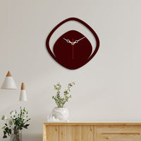 Boomerang Shape Designer Wooden Wall Clock