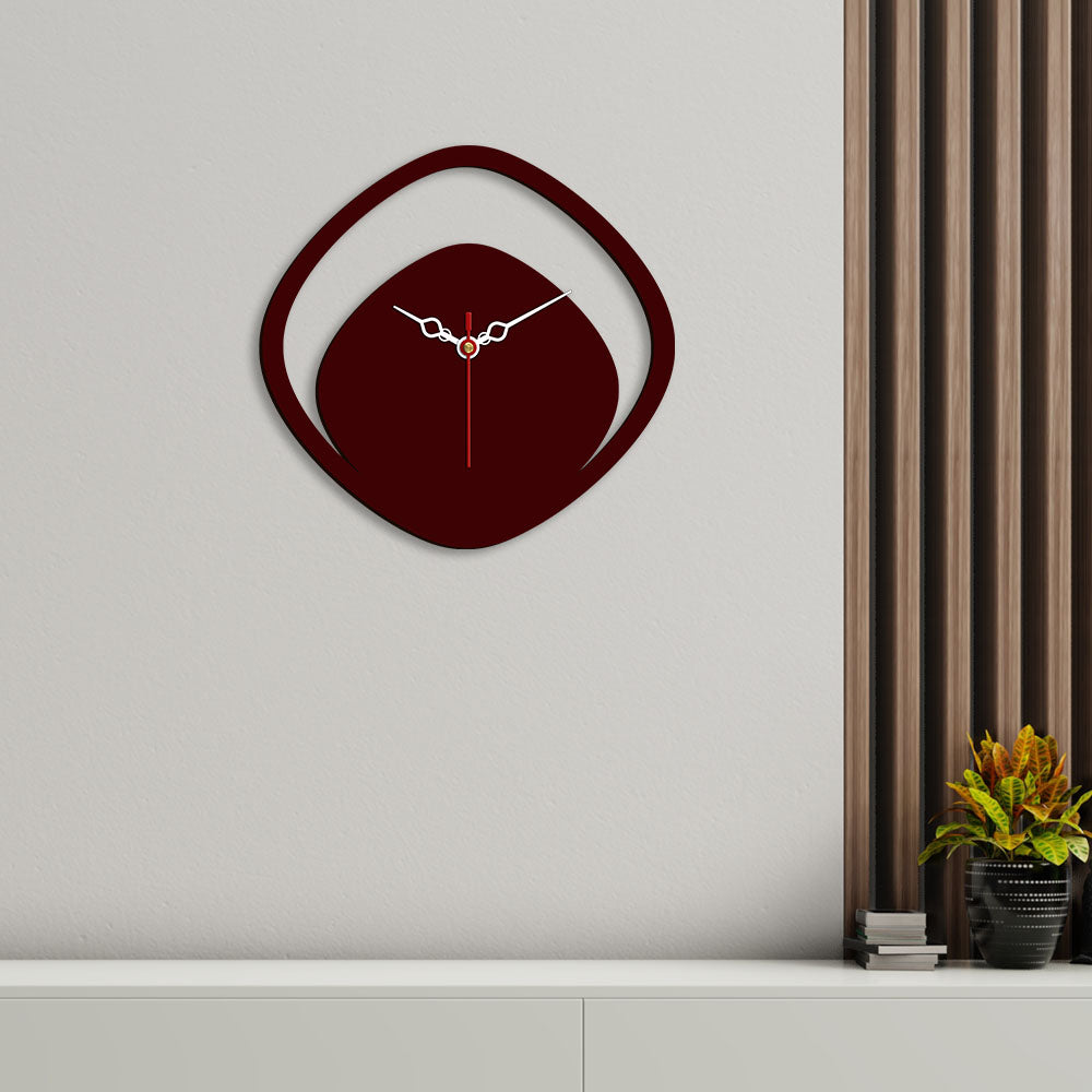 Boomerang Shape Designer Wooden Wall Clock