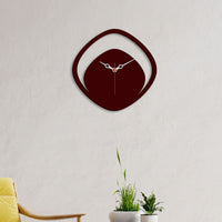 Boomerang Shape Designer Wooden Wall Clock