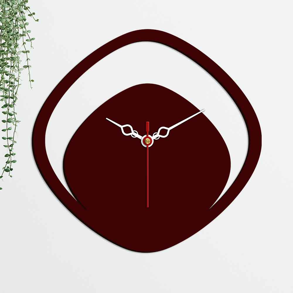 Boomerang Shape Designer Wooden Wall Clock
