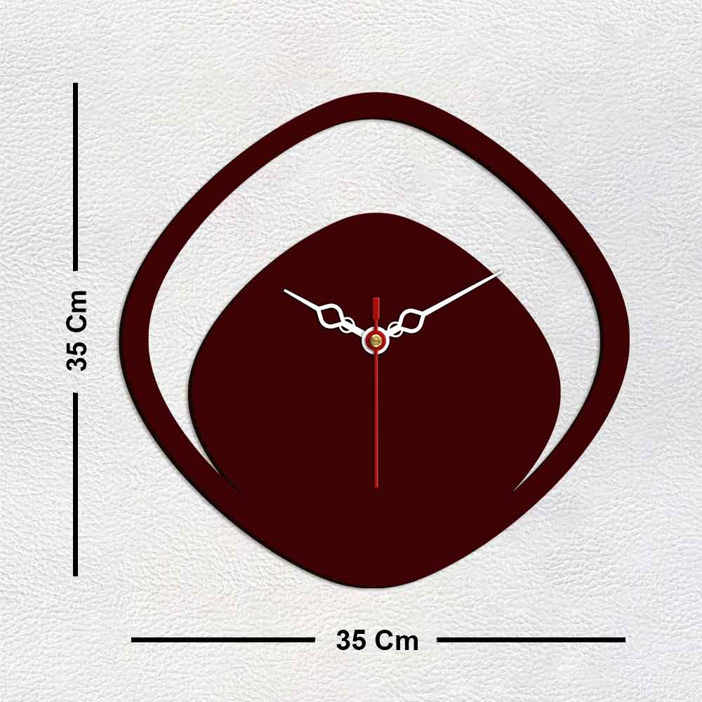 Boomerang Shape Designer Wooden Wall Clock