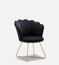 Charcoal Grey Rounded Back Comfy Velvet Accent Chair