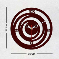 Circle Loops Shape Designer Wooden Wall Clock