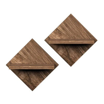 Classic Designer Wooden Stands Wall Mounted Shelf Set of Two