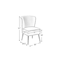 Classic Style Curved Back Blue Velvet Lounge Chair