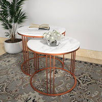 Classic Tethered Copper Nesting Table Set of 2