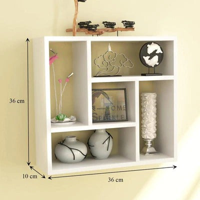 Classic Wooden Multipurpose Stand with Storage Shelves with White Finish