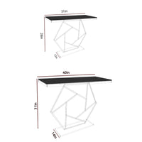 Contemporary Copper Finish Console Table In Hexagonal Design