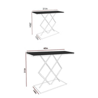 Copper Finish Console Table In Geometric Criss Cross Pattern